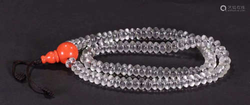 CRYSTAL CARVED BRACELET WITH 108 BEADS