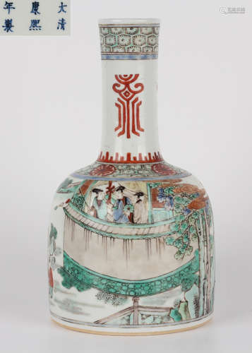 GUCAI GLAZE FIGRUE STORY PATTERN VASE