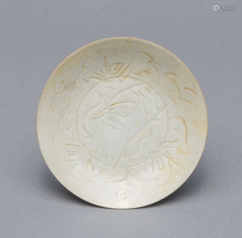 Chinese Hutian Glazed Porcelain Flower Dish