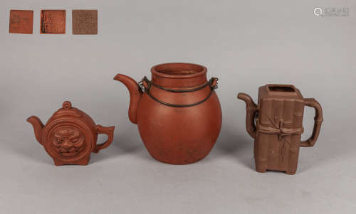 Set Chinese Export Zisha Tea Pots