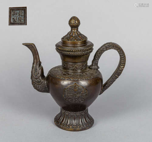 Chinese Bronze Tea Pot
