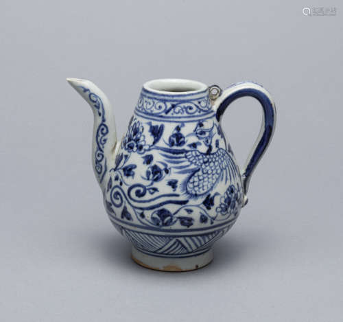 Chinese Export Blue White Porcelain Tea Pot