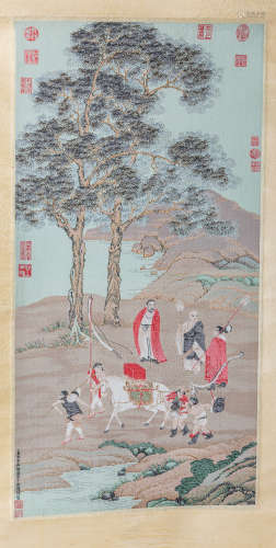 Chinese Embroidered Hanging Painting