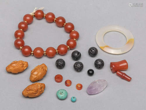 Set Chinese Nuts, Turquoise Beads Collection