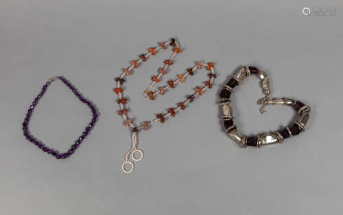 Groups Art Designed Amethyst Necklaces