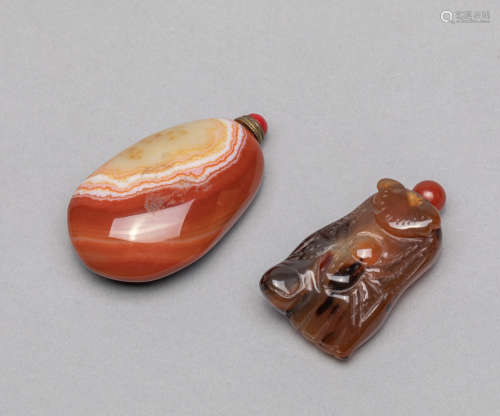 Groups Chinese Cameo Agate Snuff Bottles