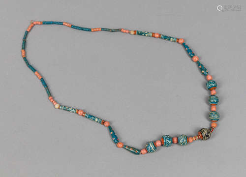Old Peruvian Clay Pottery Beaded Necklace
