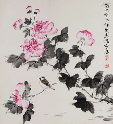 霍春阳《花鸟》