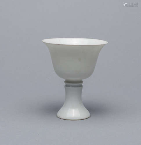 Chinese Carved White Glazed Porcelain Cup