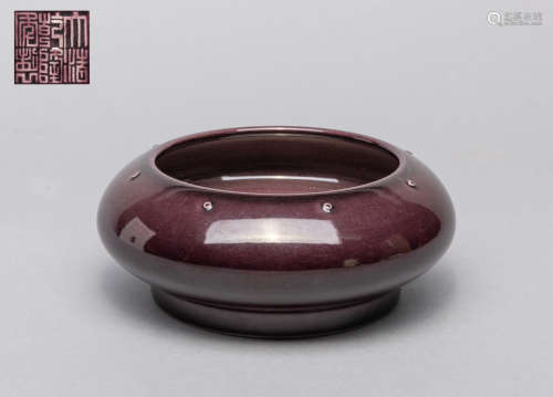 Designed Chinese Glazed Porcelain Flowers Washer