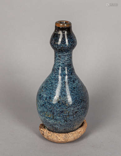 Chinese Flambe Glazed Porcelain Decor Vase