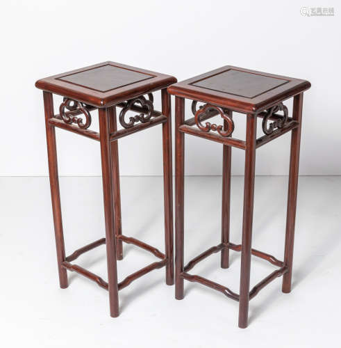 Pairs Chinese Rosewood Stands