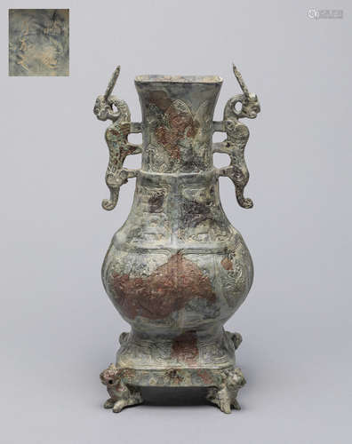 Chinese Bronze Deco Vase