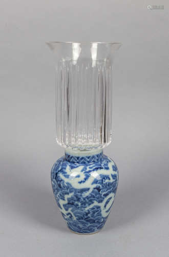 Chinese Blue White Porcelain Lamp