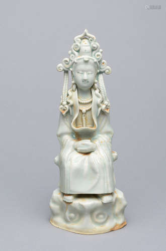 Chinese Hutian Glazed Porcelain Figure