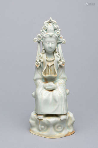 Chinese Hutian Glazed Porcelain Figure