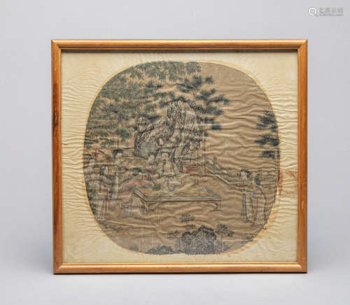 Chinese Wall Hanging Fan Painting