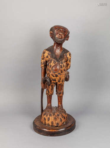 Tall African Wood Carving of Figure