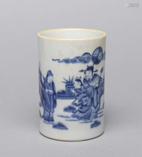 Chinese Blue White Porcelain Brush Pot