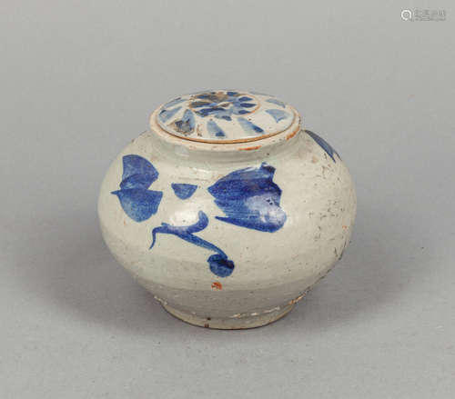 Korean Blue White Porcelain Jar