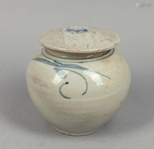 Korean Blue White Porcelain Jar