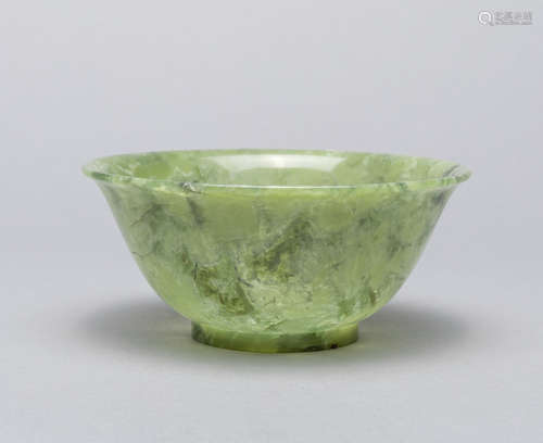 Chinese Export Spinach Jade Bowl