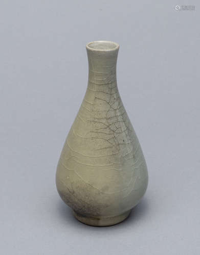 Korean Celadon-grey Glazed Porcelain Cabinet Vase