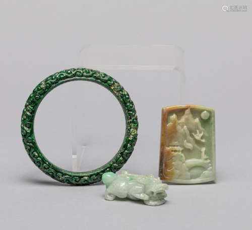 Set Chinese Export Jade Jadeite Carvings