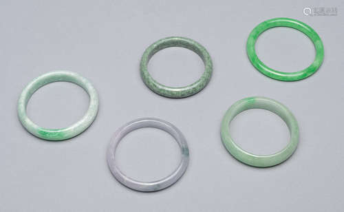 Set Chinese Jade Jadeite Stone Bangles