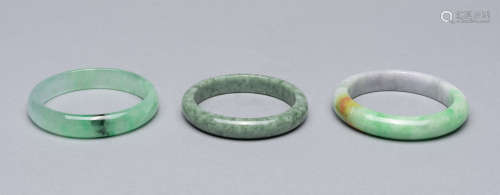 Set Chinese Jade Jadeite Stone Bangles