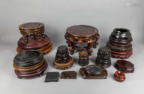 Repaired Sets Chinese Wood Stands