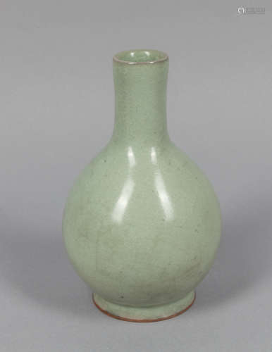 Beautiful Chinese Celadon Glazed Porcelain Decorated Vase