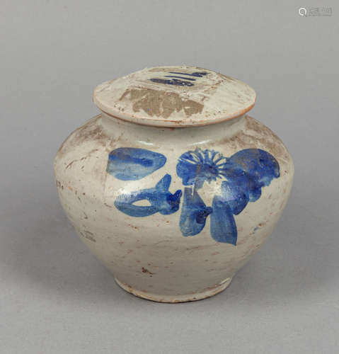 Korean Blue White Porcelain Jar