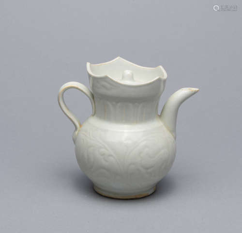 Chinese White Glazed Porcelain Tea Pot