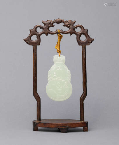 Chinese Jade Carving of Hanging Plaque