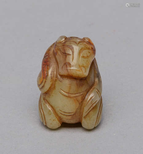 Chinese Jade Toggle of Bear