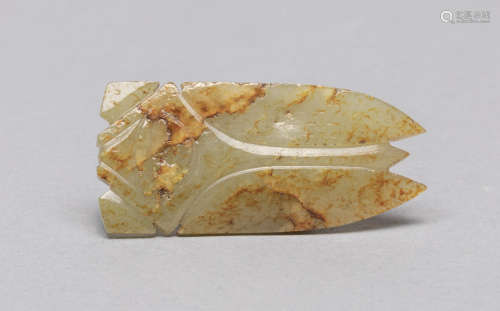 Chinese Pebble Jade Carving of Cicada