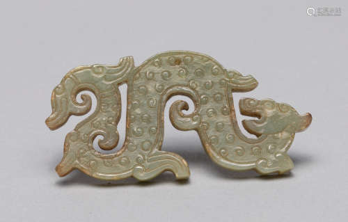 Chinese Celadon Jade Carving Dragon