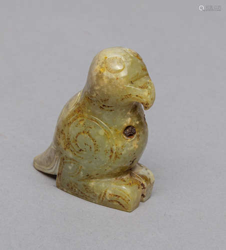 Chinese Jade Toggle of Bird