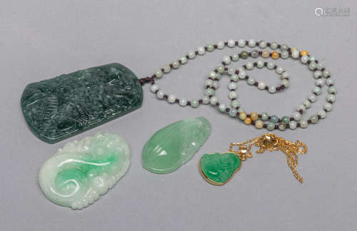 Sets Chinese Export Jade Jadeite Stone Carvings