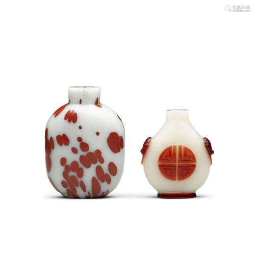 Two glass snuff bottles 1780-1880