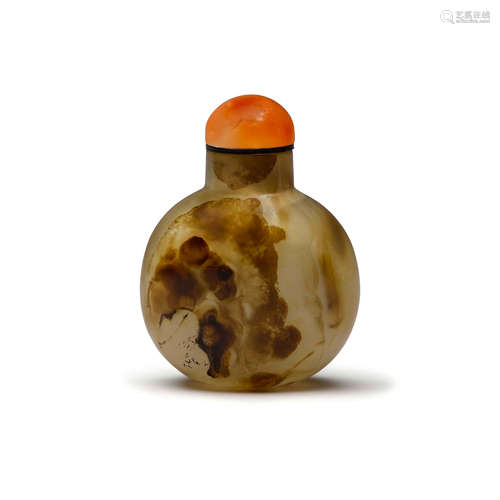 A chalcedony snuff bottle 1780-1850