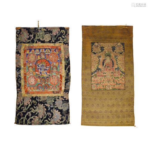 Two Thangkas Tibet, 19th century