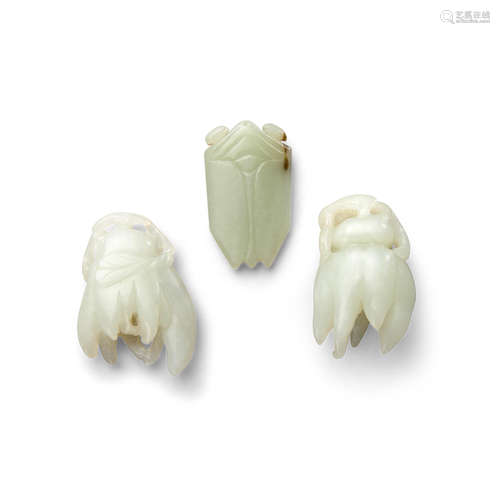 Three jade carvings