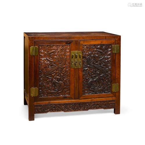 A carved hardwood cabinet Republic period