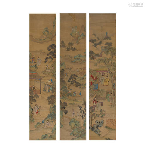 After Jiao Bingzhen (late 19th/20th century) Three paintings...