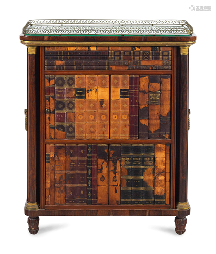 An Empire Gilt Bronze Mounted Rosewood Cabinet