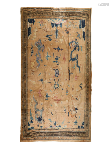 A Laristan Wool Rug in the Chinese Taste