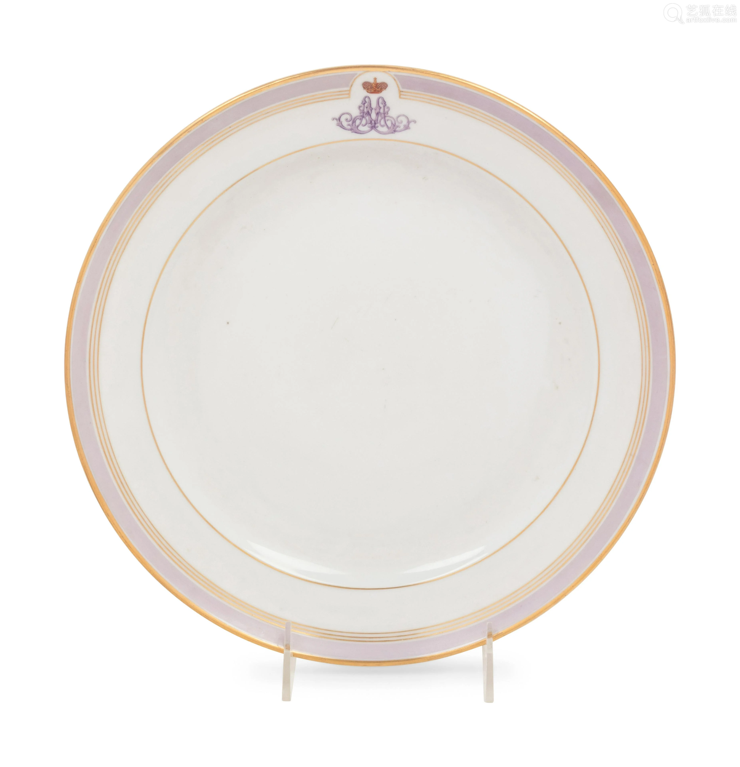 a russian porcelain plate from the everyday service of