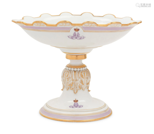 A Russian Porcelain Tazza from the Everyday Service of